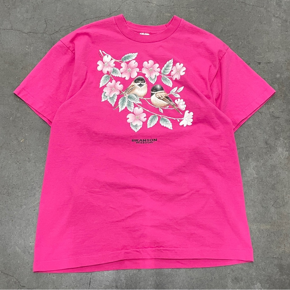 Vintage Hummingbird Branson Missouri Nature Cartoon T-Shirt Size X-Large Unisex